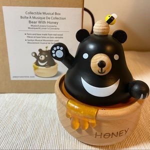 Papyrus musical box. Bear with honey.